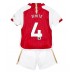 Arsenal Benjamin White #4 Babykleding Thuisshirt Kinderen 2023-24 Korte Mouwen (+ korte broeken)